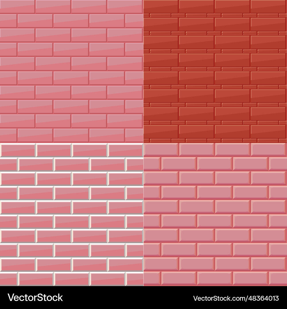 Architecture rustication types set smoth vector image