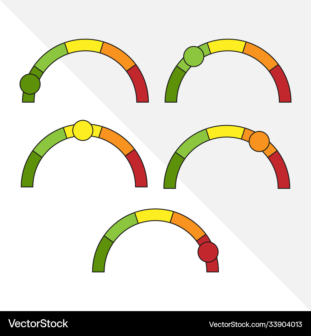 Circular scale with color gradation and engine Circular scale with color gradation and engine vector image