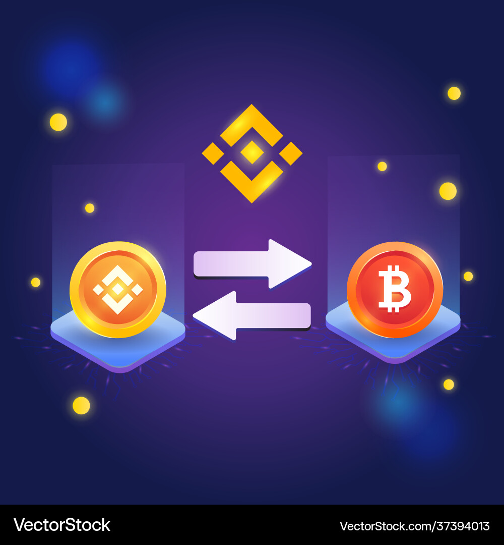 Concept binance exchange platform crypto – Royalty-Free Vector | VectorStock