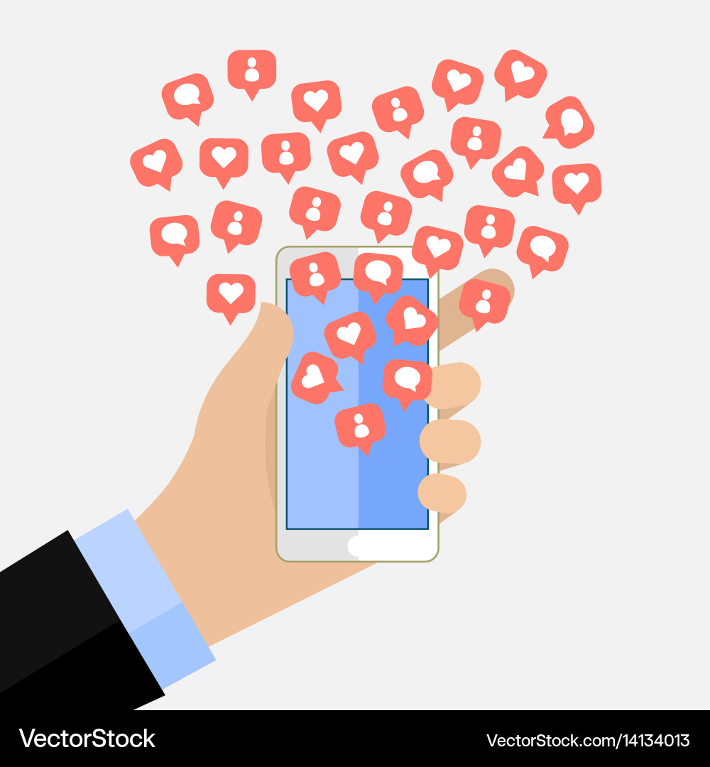 Concept of the popularity in social networking Vector Image