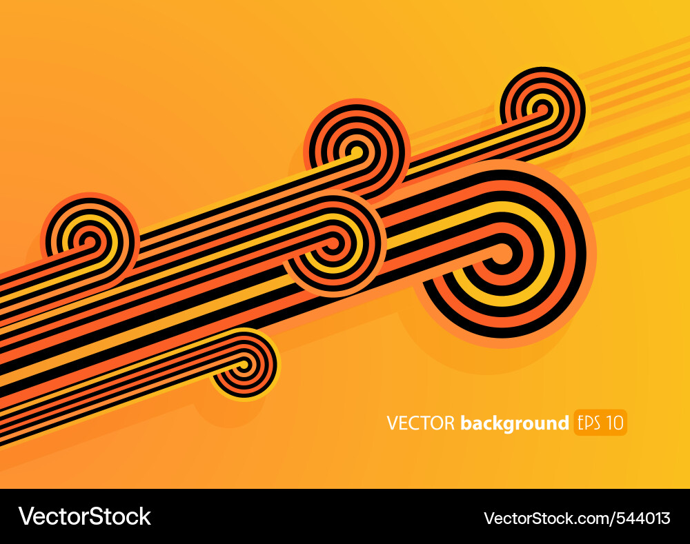 Dynamic Orange Lines Background vector image