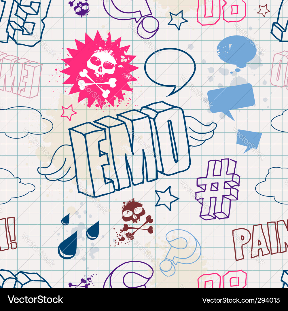 Emo Textur Muster Vektorbild