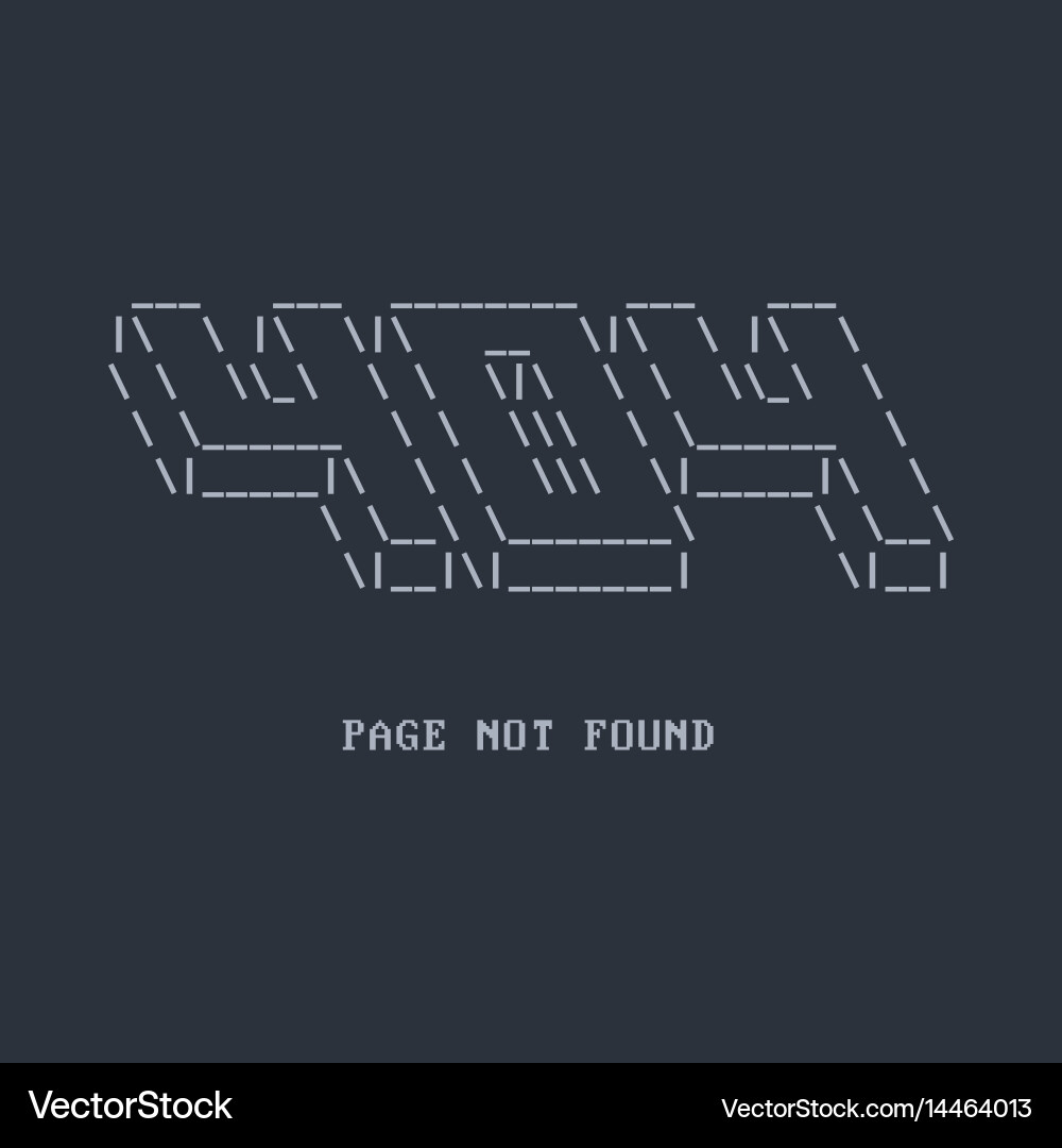 Error 404 page not found Vector Image