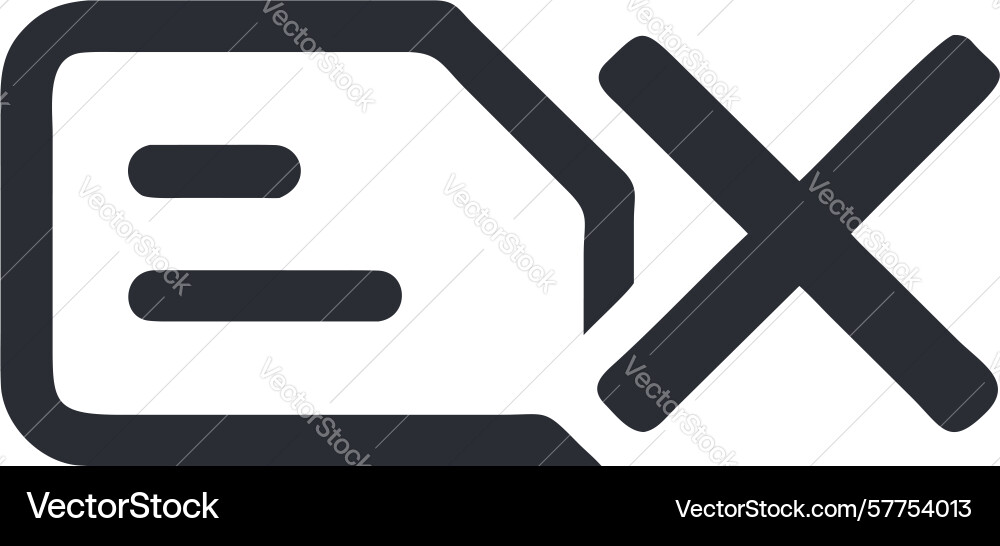 Exclusion or error symbol icon in design vector image