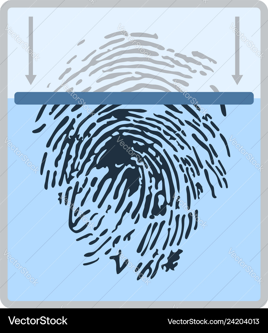 Fingerprint scan icon Fingerprint scan icon vector image