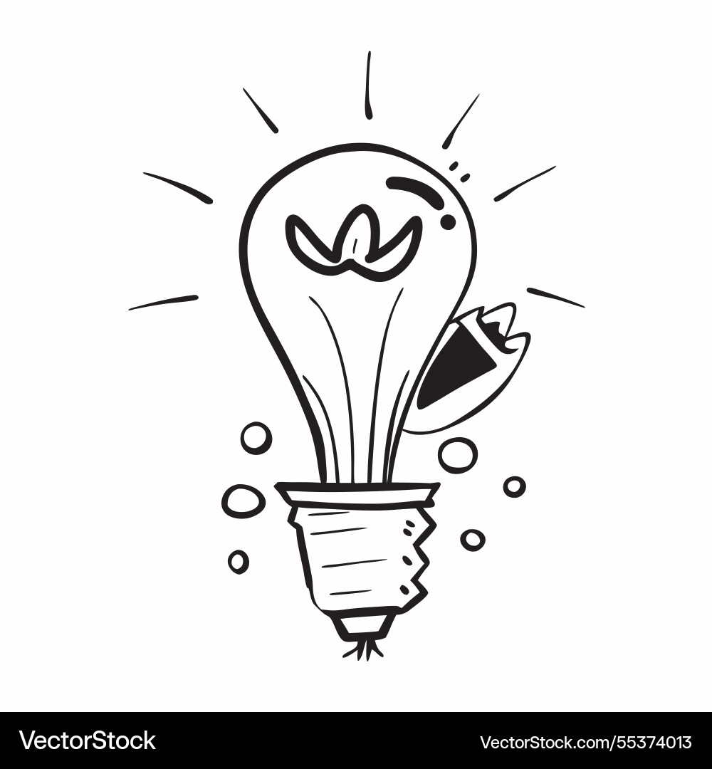 Flat design as lightbulb icon with copy space Flat design as lightbulb icon with copy space Vector Image