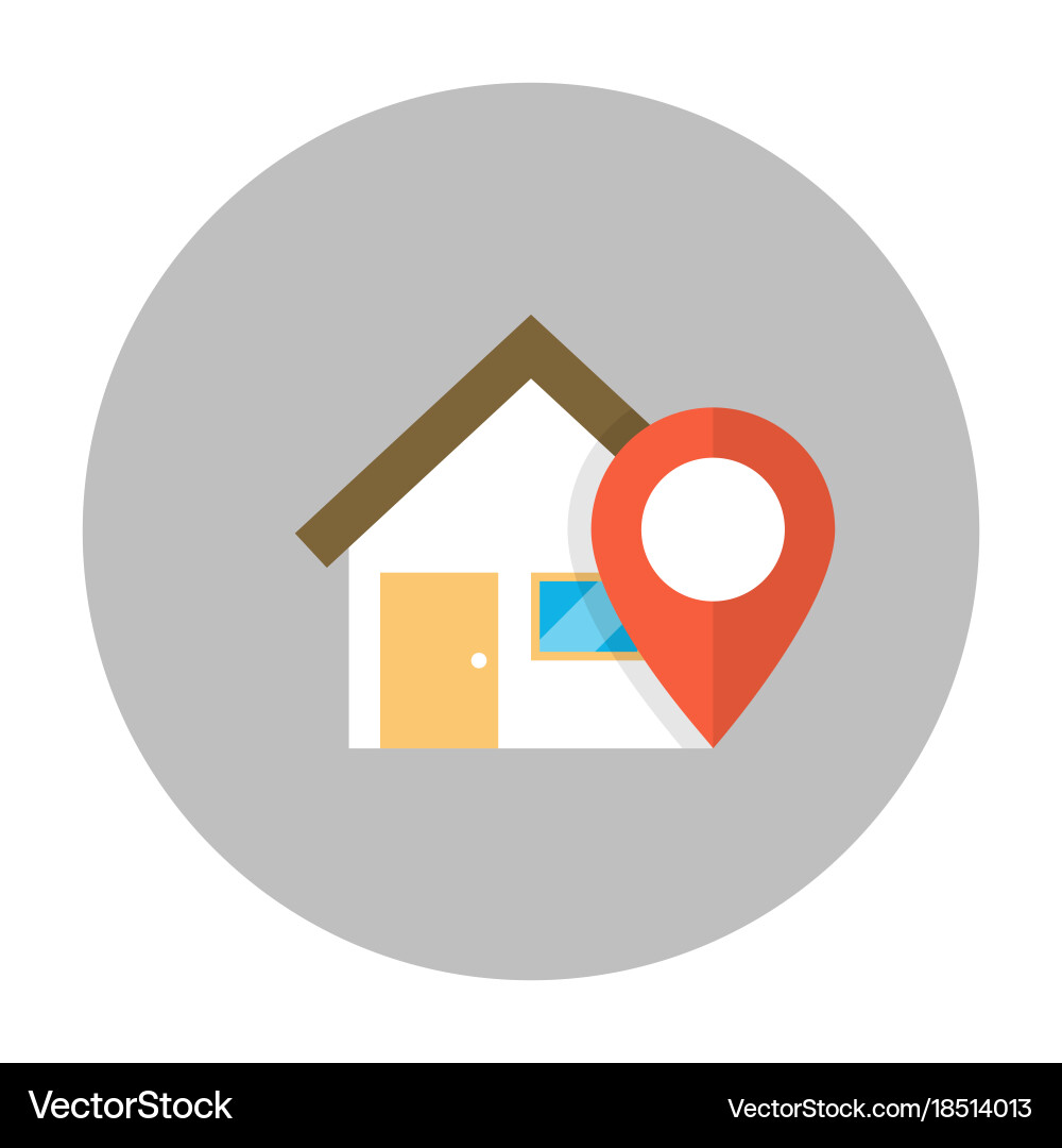 Home Location Marker Icon Vector Image