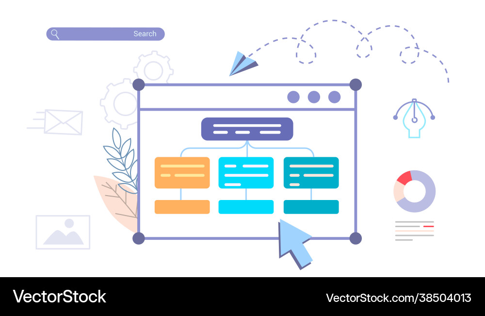 Java python php building website project Vektorbild