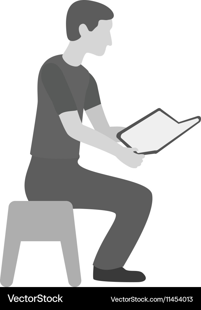 Man reading storybook Vector Image