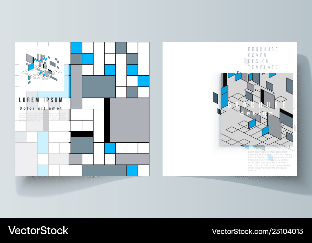 Minimal layout of two square format vector image