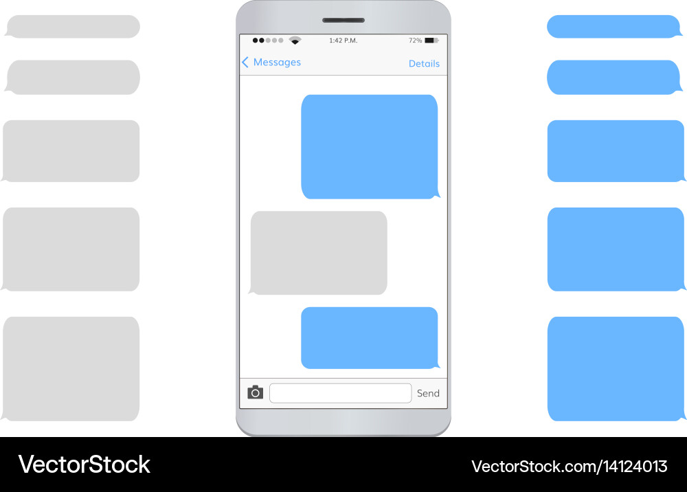 Mobile Messaging App Screen vector image