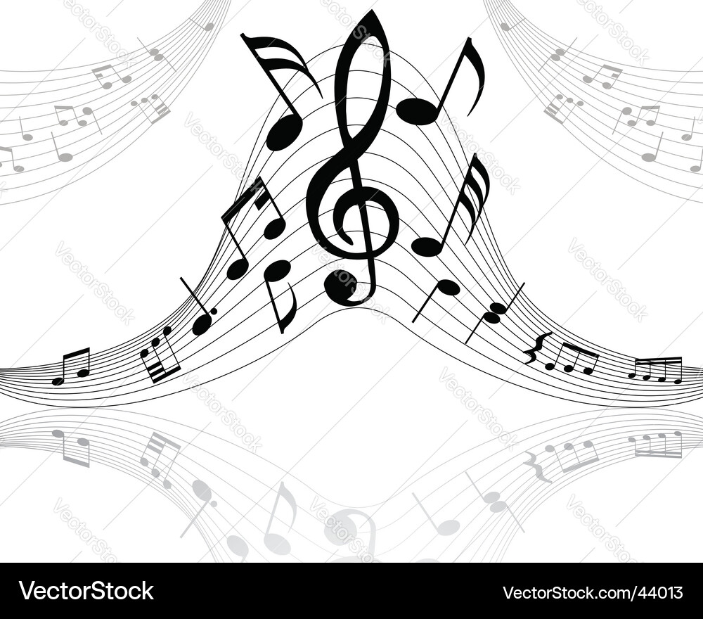 Musikalische Notation Vektorbild