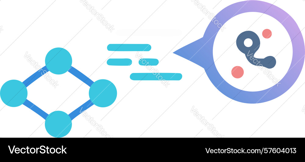 Network activity alert notification icon design vector image