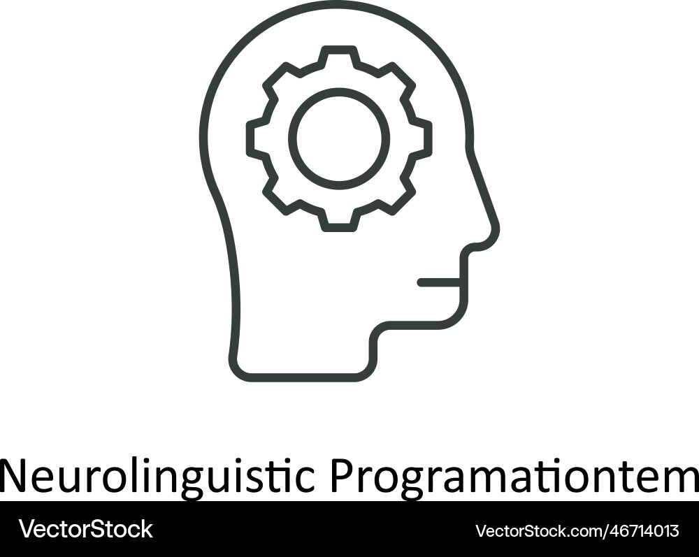 Neurolinguistic programation outline icon Vector Image