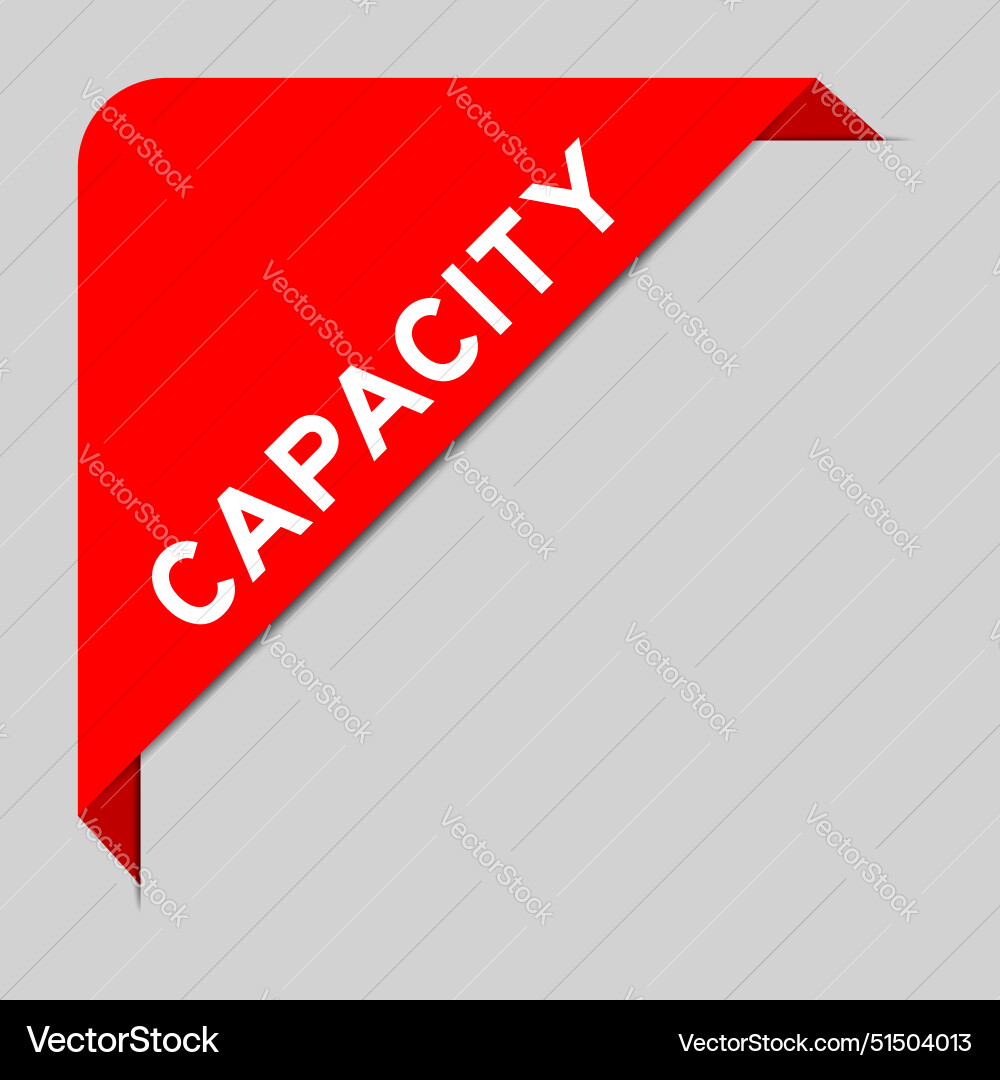 Red color of corner label banner with word Vector Image