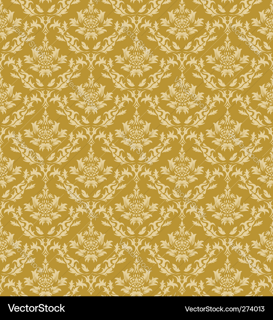 Seamless damask pattern vector image