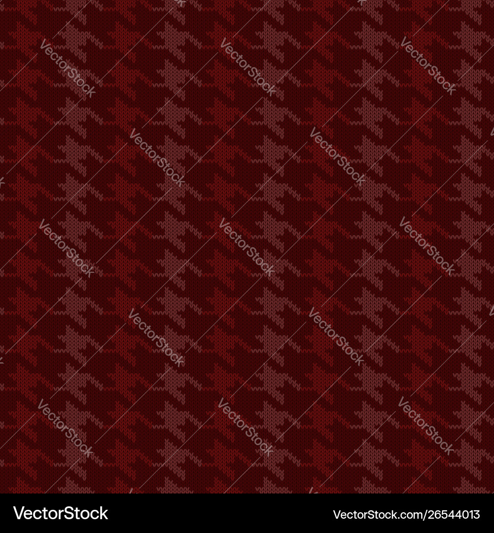 Seamless knitted woolen pattern houndstooth Vector Image