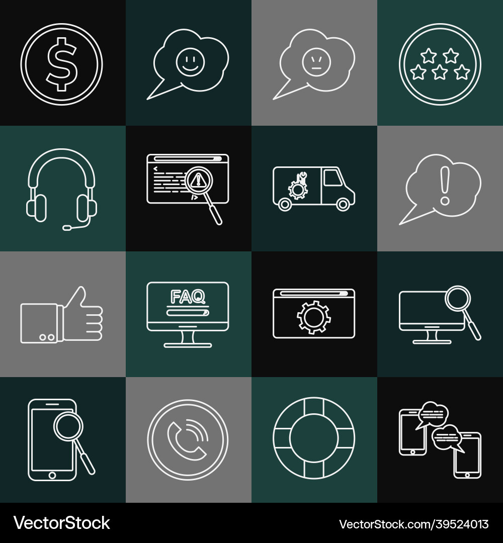 Set line chat messages on mobile computer monitor Set line chat messages on mobile computer monitor vector image