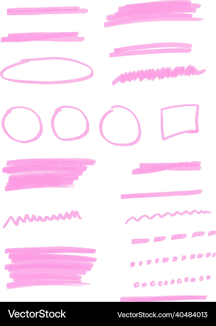 Set of colorful highlight elements Set of colorful highlight elements vector image