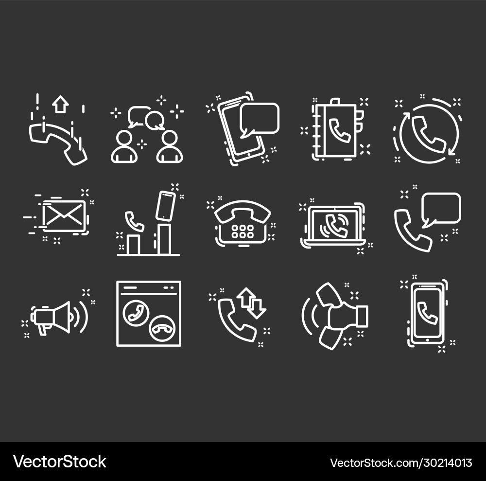 Simple communication icons set vector image
