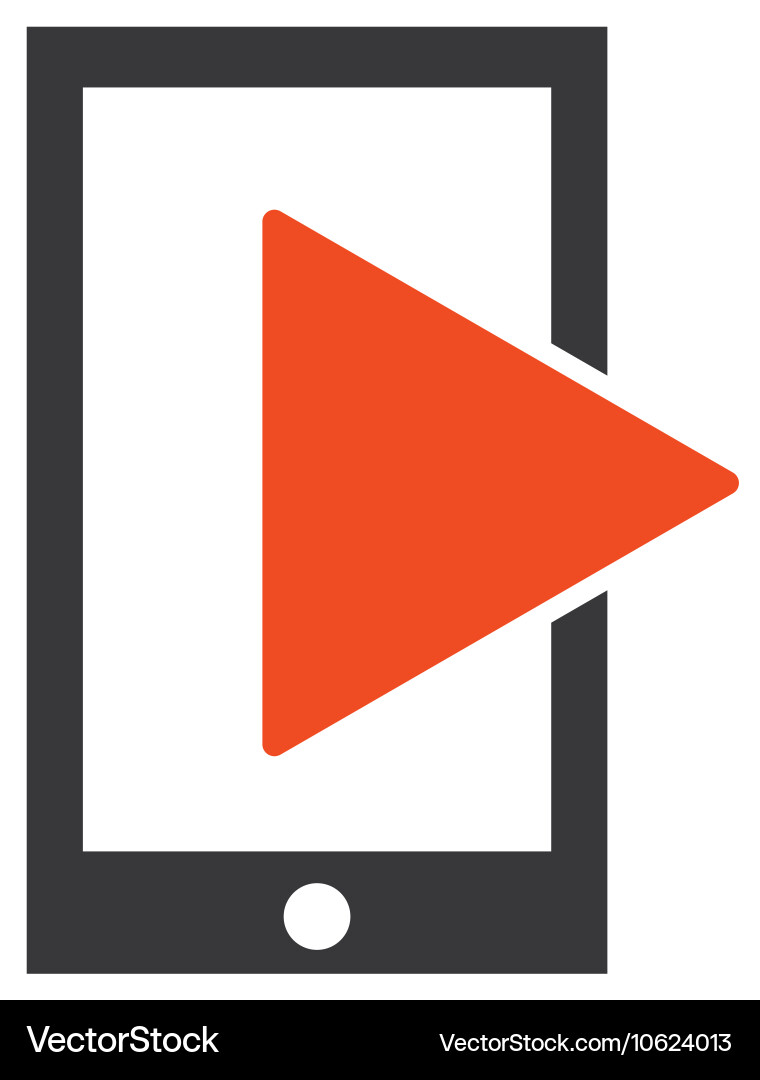 Smartphone with button audio menu Vector Image