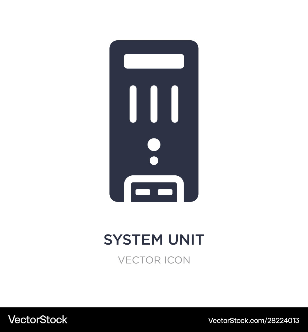 System unit icon on white background simple System unit icon on white background simple vector image