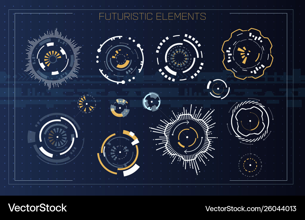 Technology futuristic modern user interface circle vector image