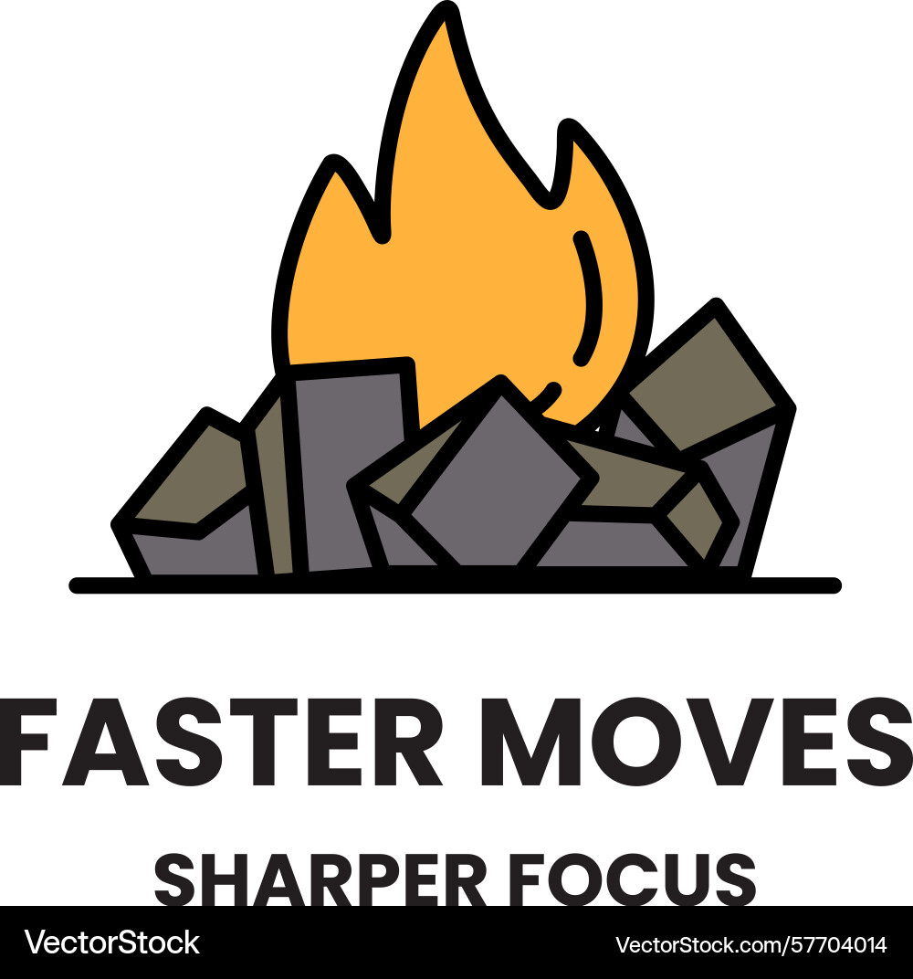 A logo for company called faster moves sharper Vector Image