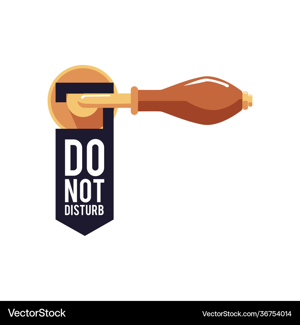 A warning hanger on door handle with text do A warning hanger on door handle with text do vector image
