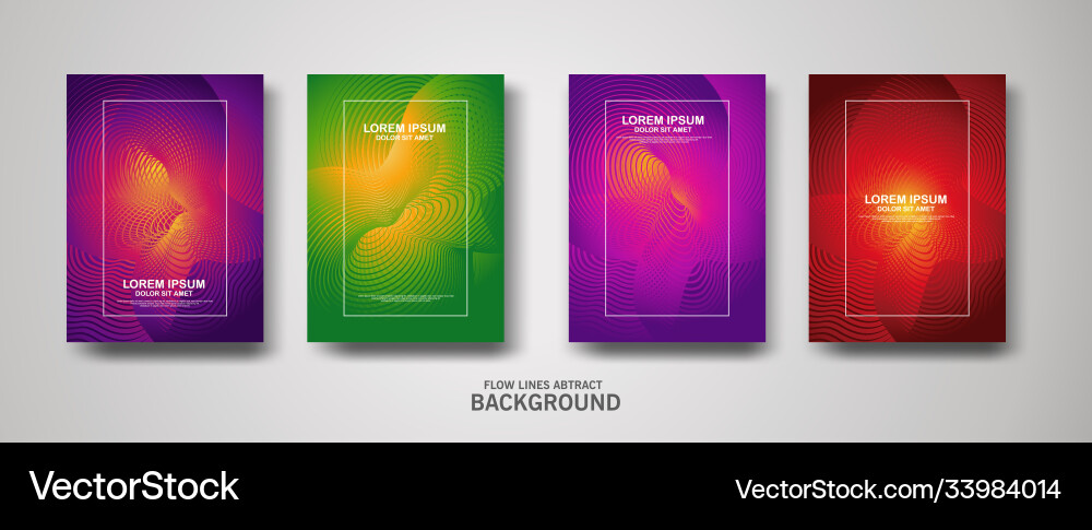 Abstract flow lines pattern background vector image