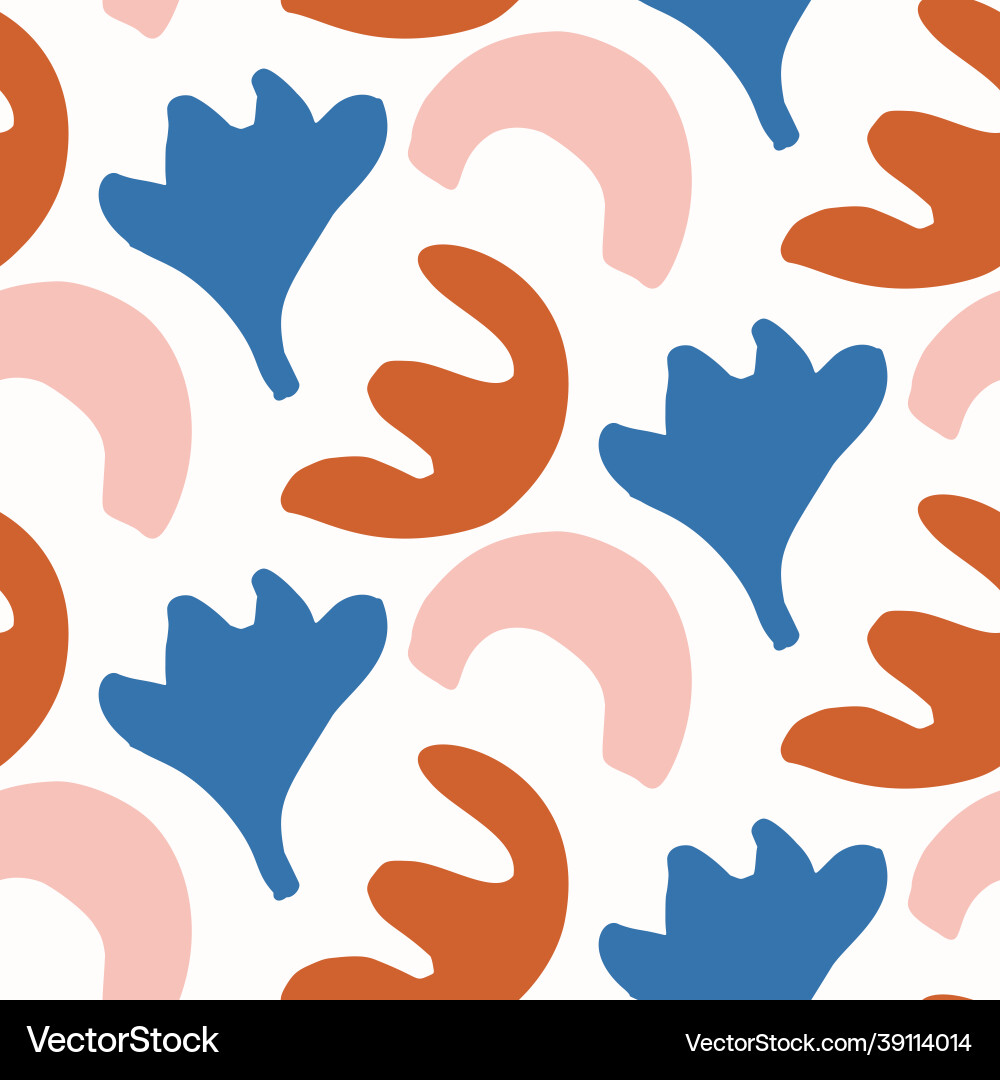 Abstract playful color style cut out shape pattern Vector Image