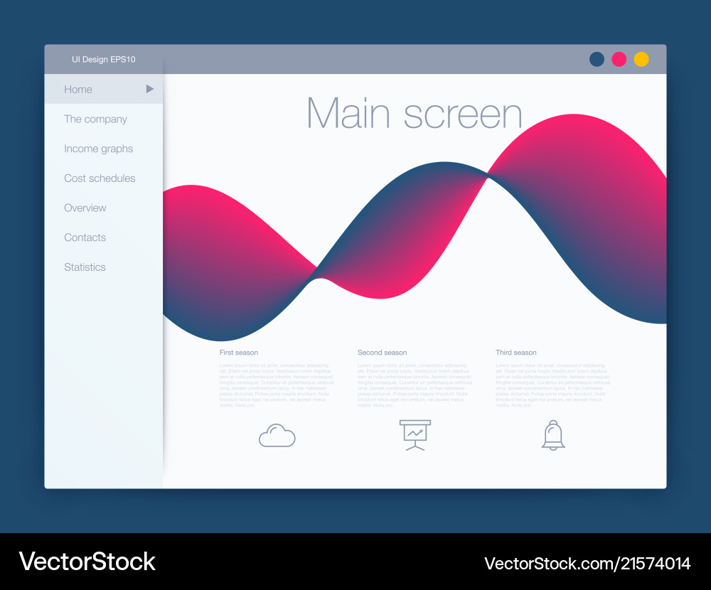 Dashboard infographic template with modern ui Dashboard infographic template with modern ui vector image