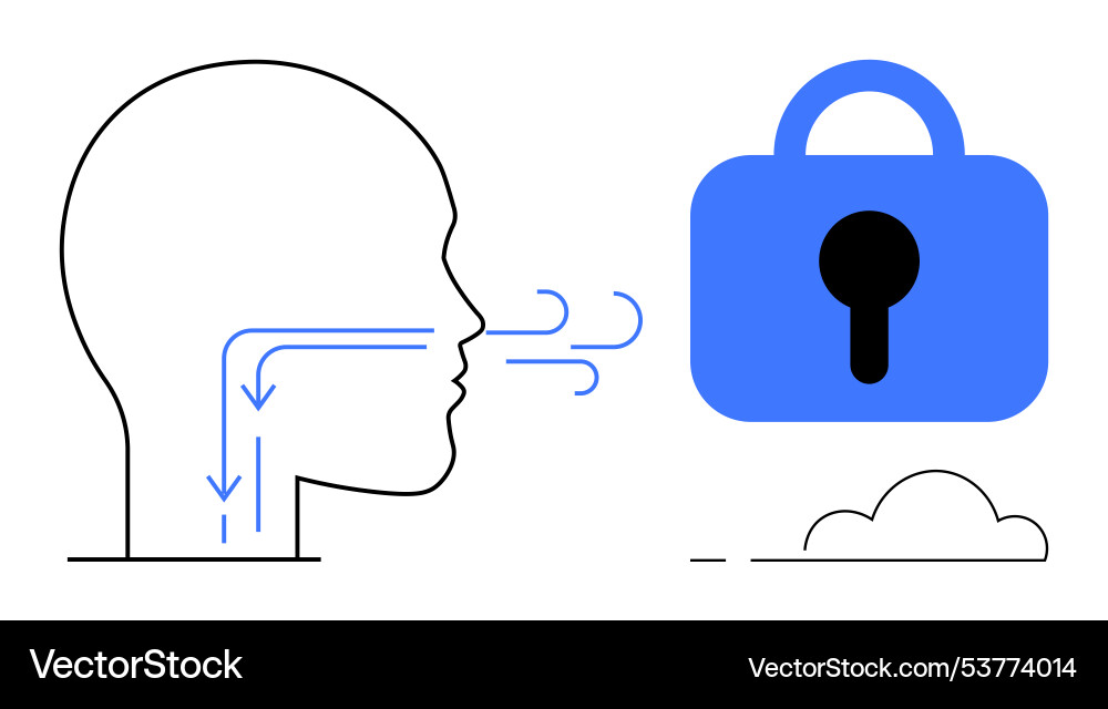 Digital security and access control with focus Digital security and access control with focus vector image