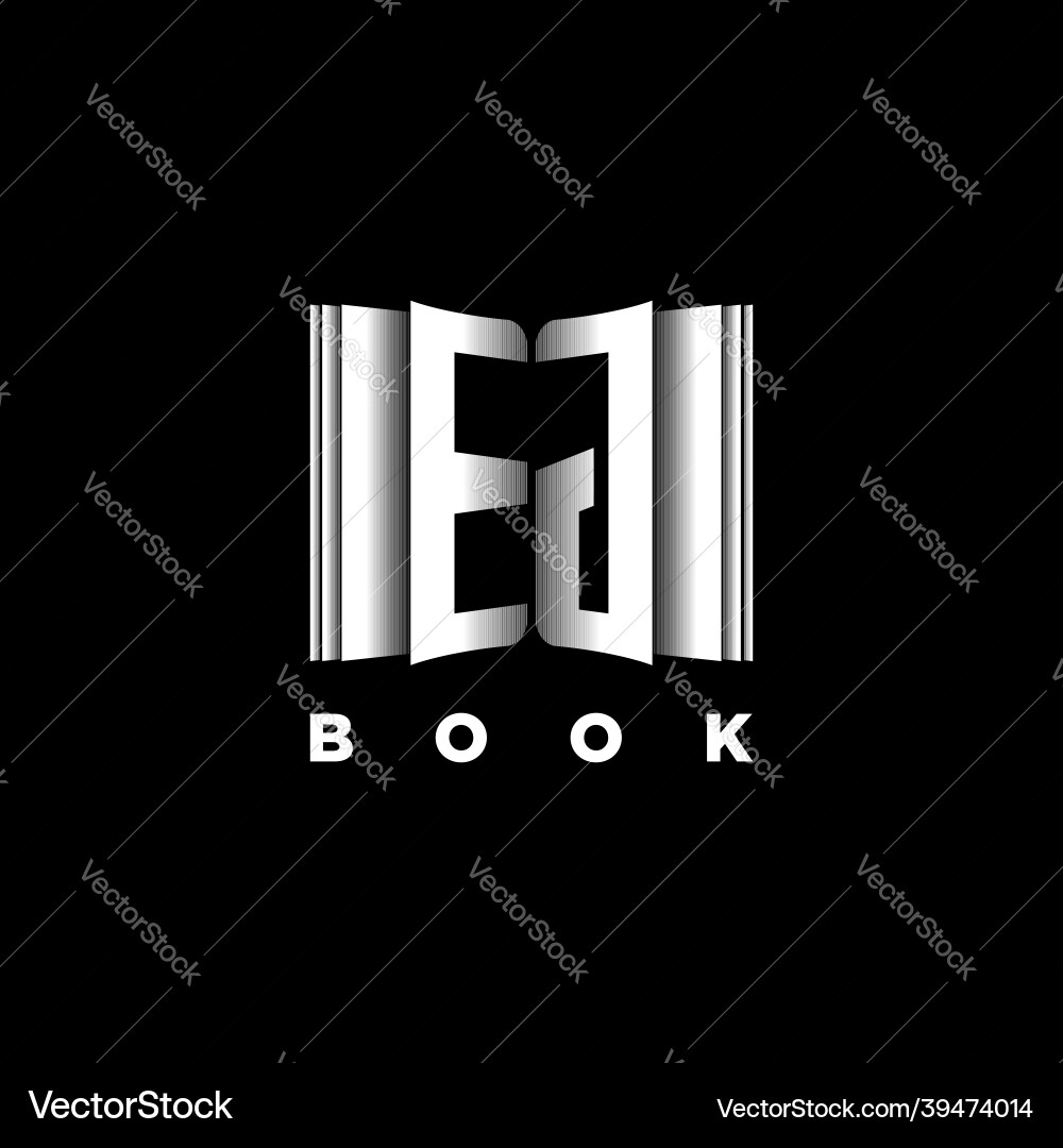 Eg monogram book shape style Vector Image