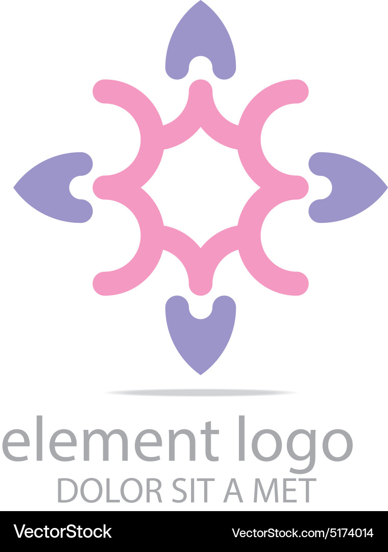 Elements lines design abstract vector image