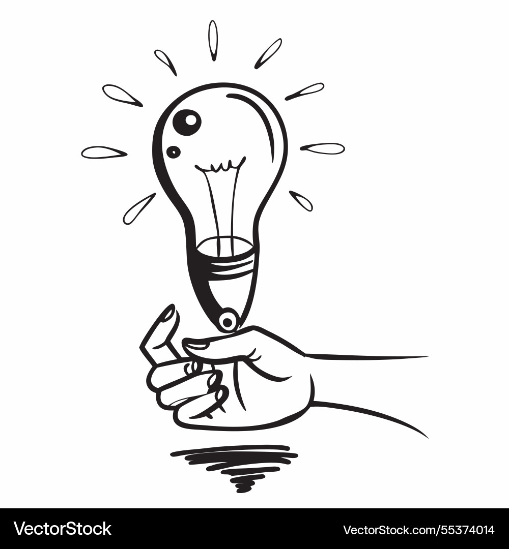 Flat design as lightbulb icon with copy space Vector Image
