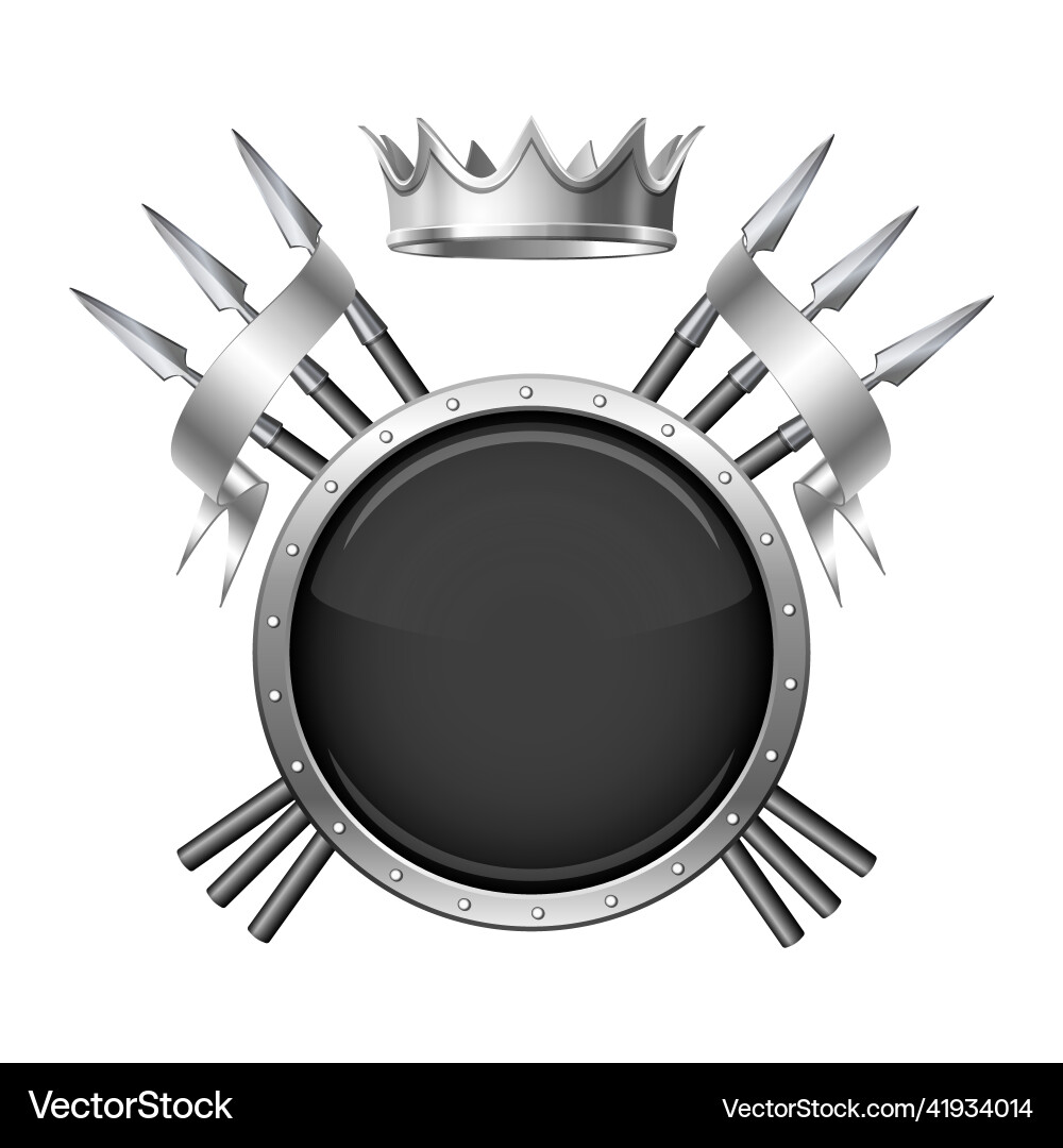 Graphic emblem composed using majestic crown Graphic emblem composed using majestic crown vector image