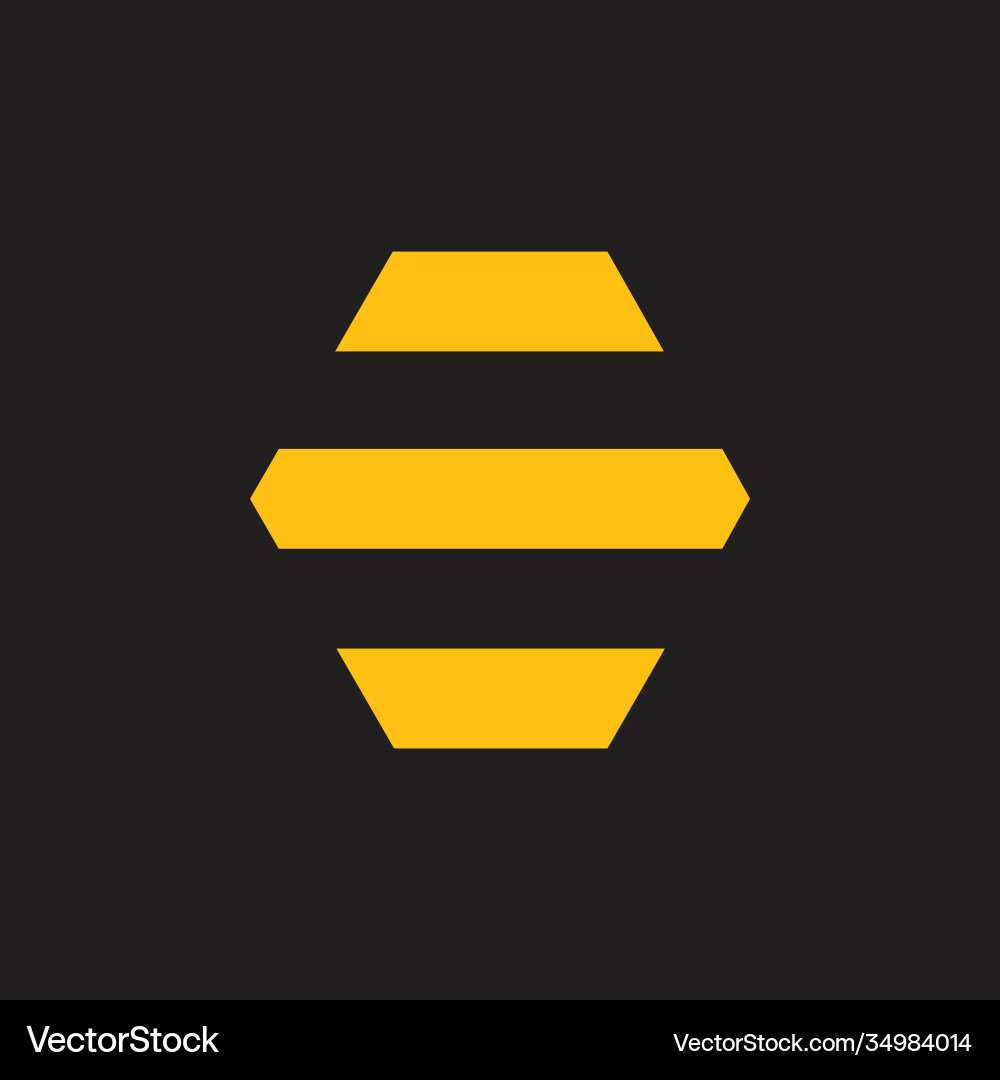 Honey comb simple hexagonal line logo Honey comb simple hexagonal line logo Vector Image