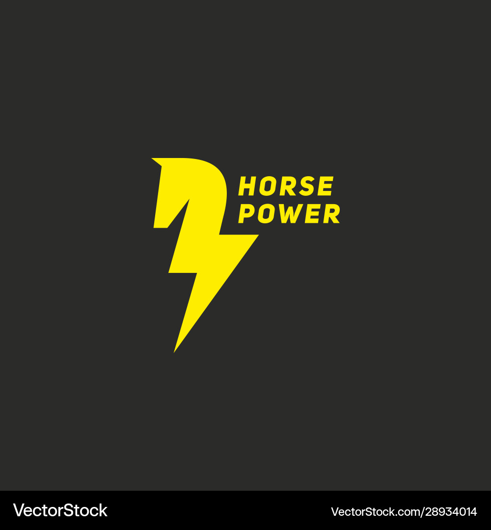 Horse power logo vector image