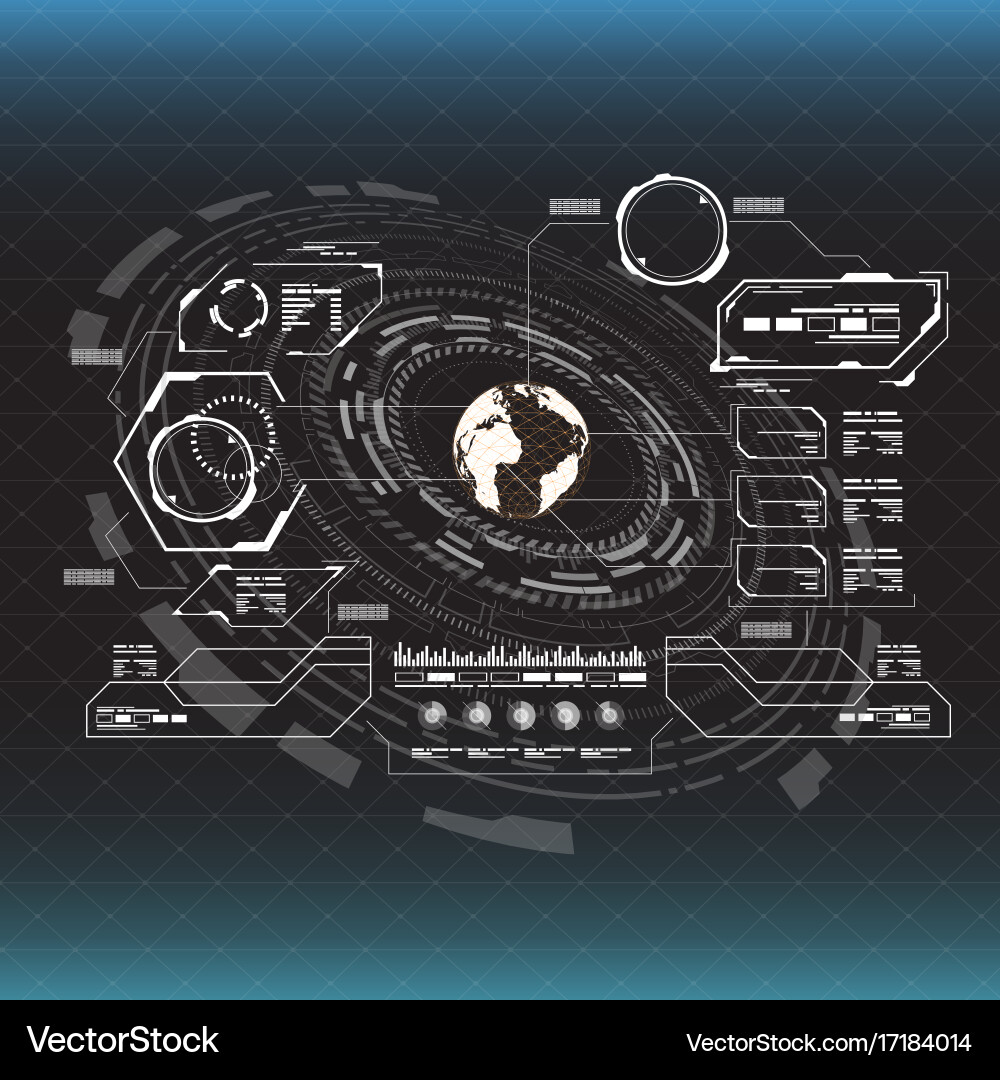 Modern Head-Up Display Interface vector image