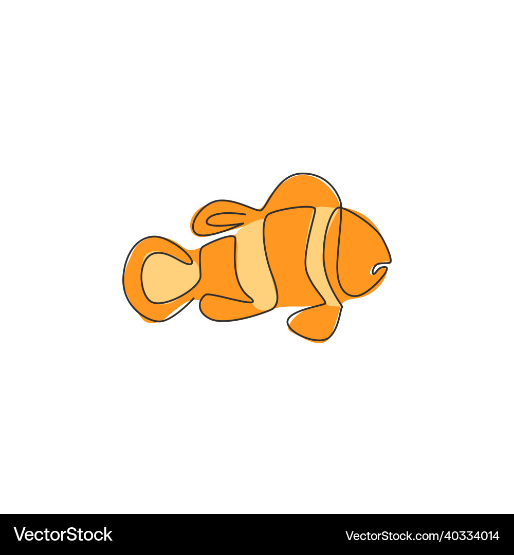 One continuous line drawing of adorable clown One continuous line drawing of adorable clown vector image