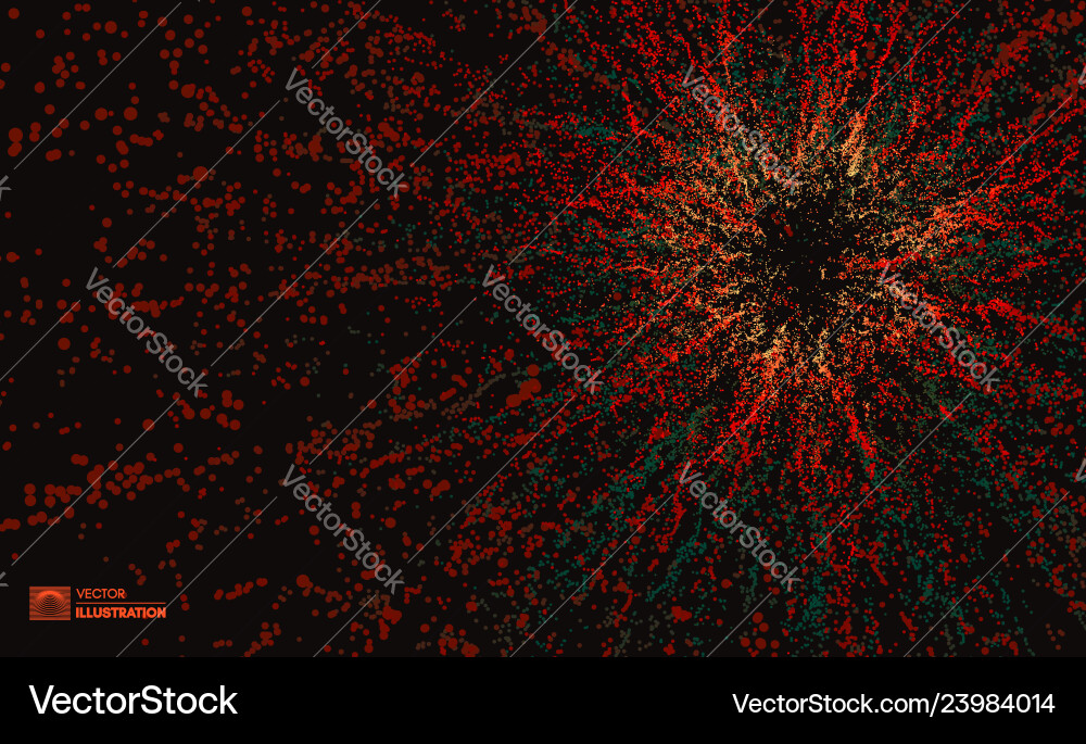 Point explode array with dynamic emitted Point explode array with dynamic emitted vector image