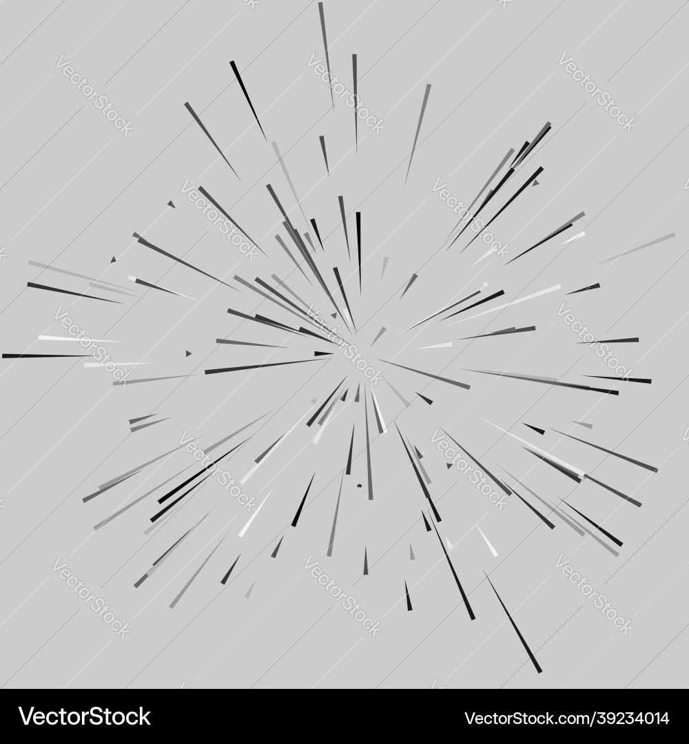 Radial radiating dynamic rays beams lines vector image