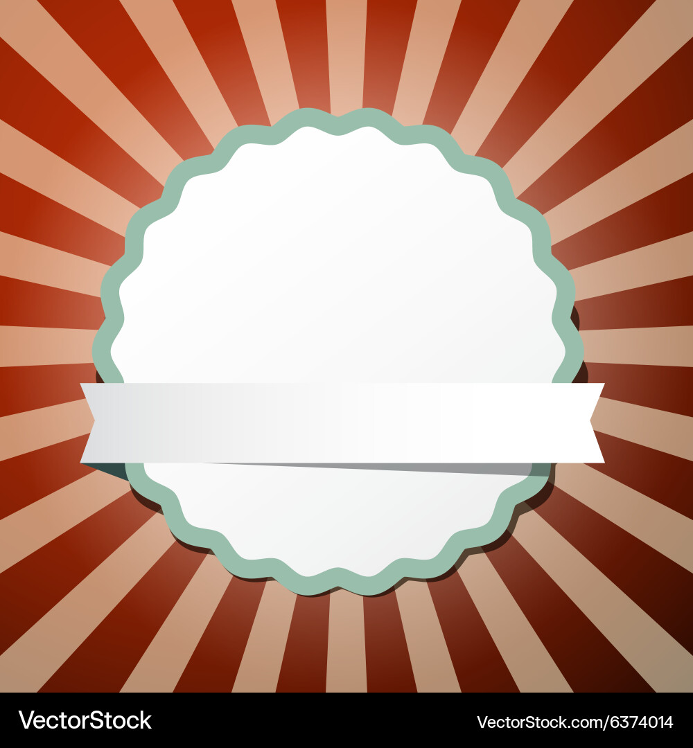 Retro background with paper empty circle label vector image