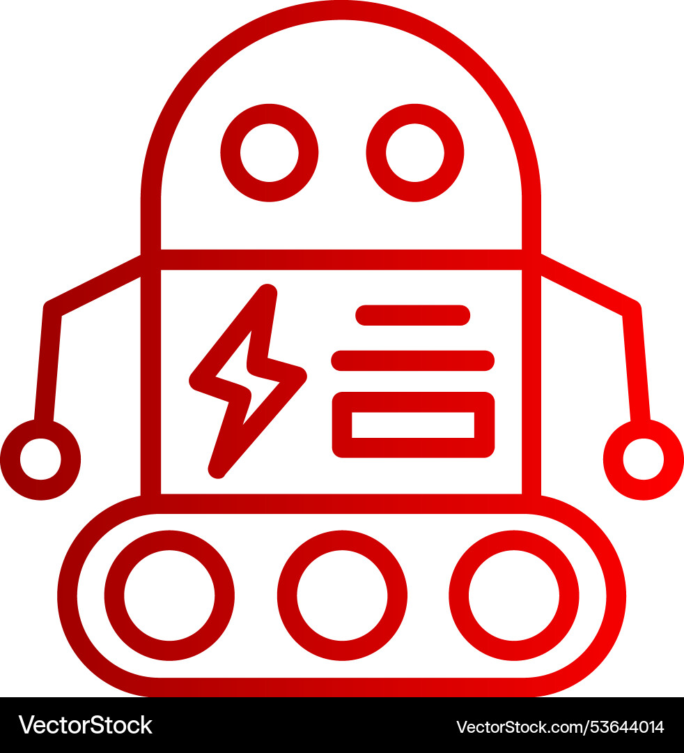 Robot line gradient icon Vector Image