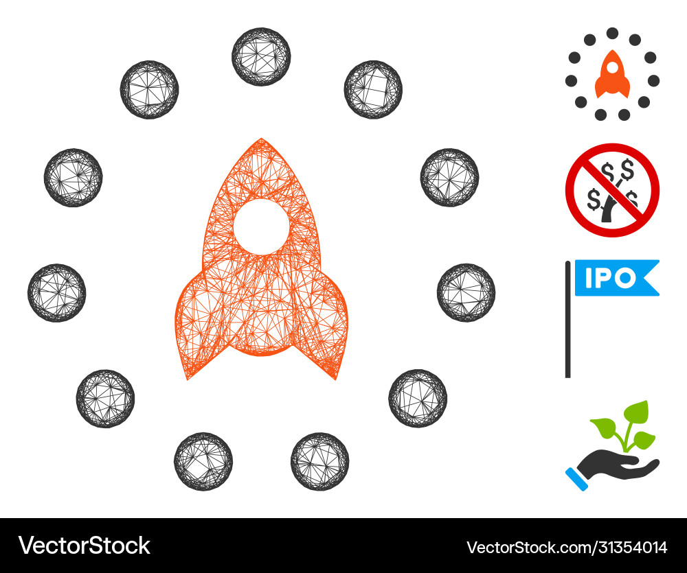 Startup web mesh Startup web mesh vector image