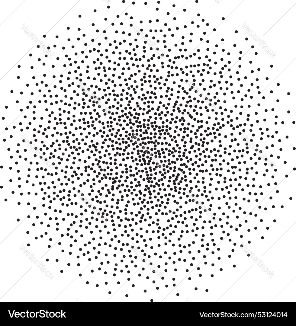Stippled circle element for design Stippled circle element for design vector image