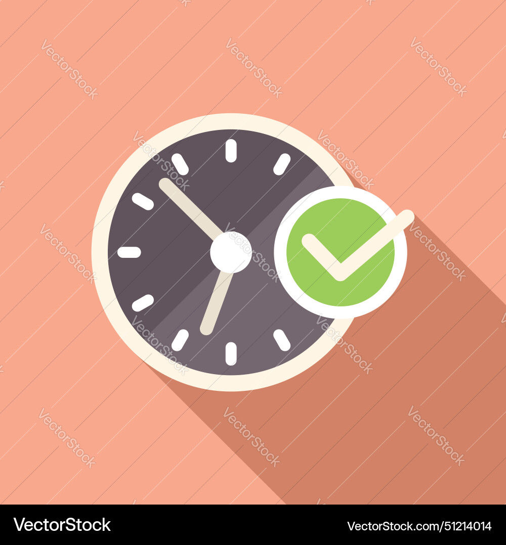 Timeframe duration plan icon flat agenda Vector Image