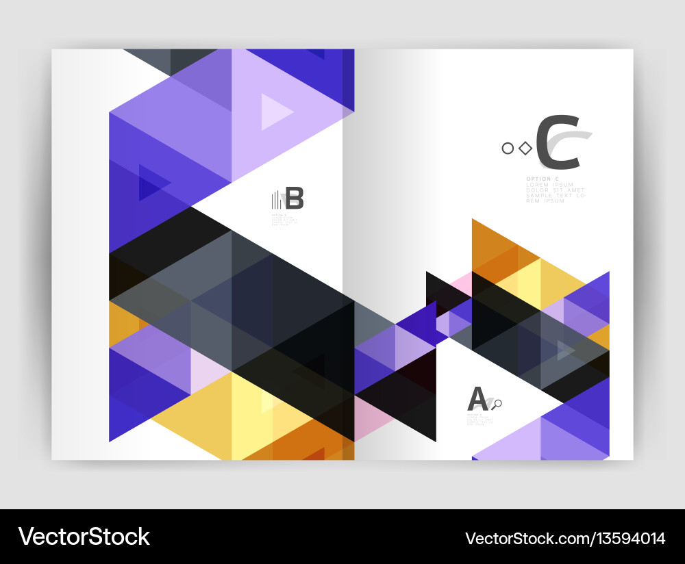 Triangle print template Triangle print template Vector Image