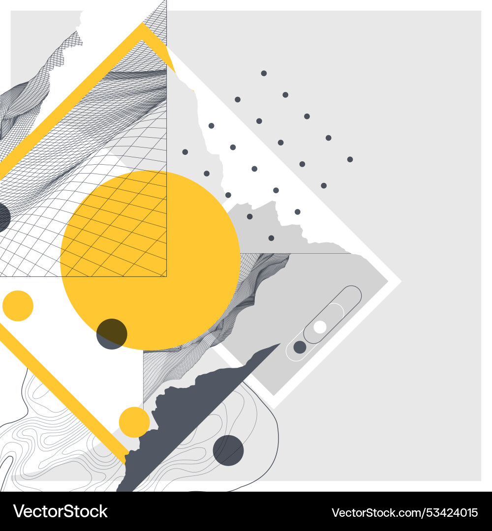 Abstract art wireframe background modern science Vector Image